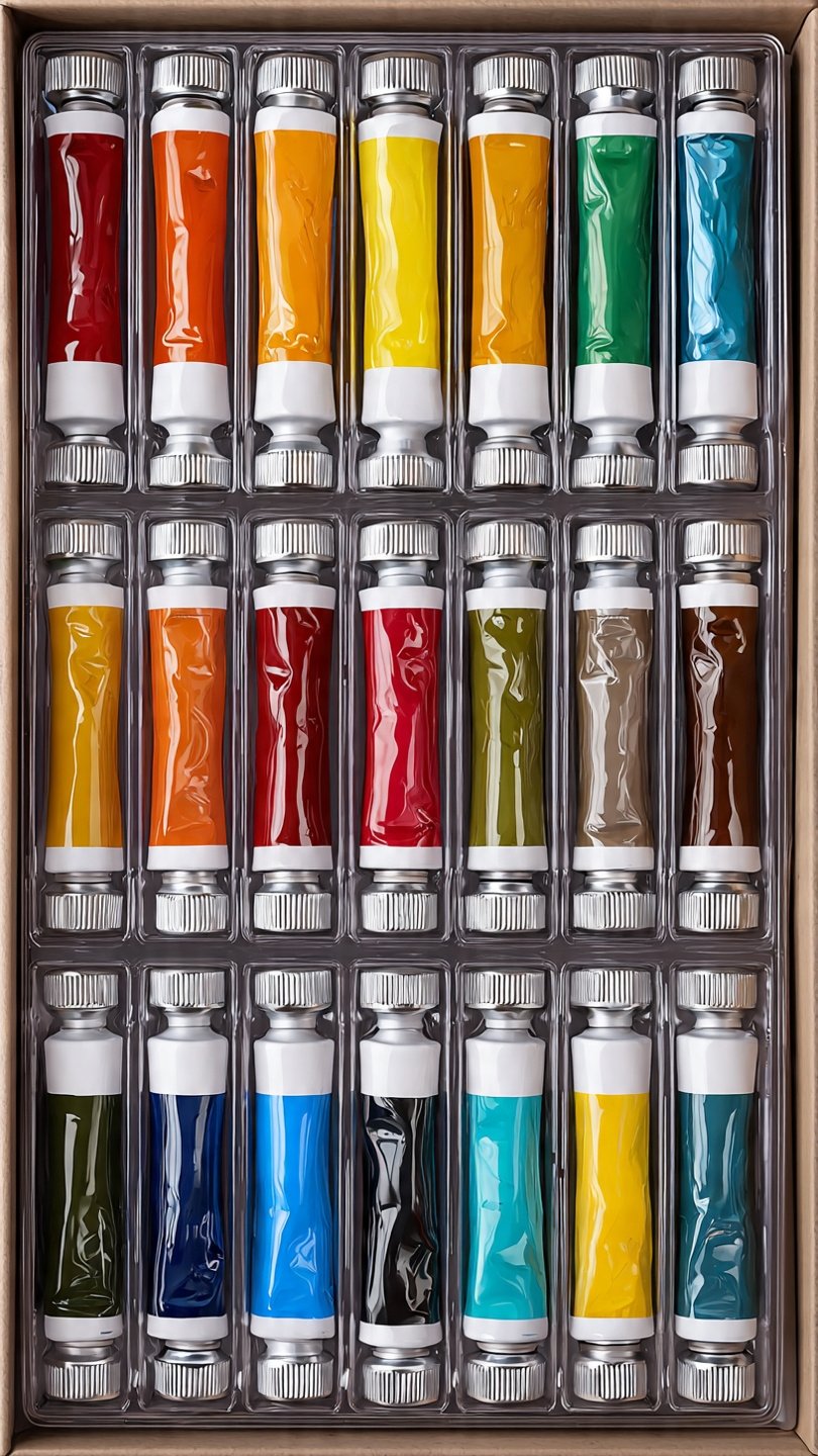 Acrylic Paint Set, 24 Tubes